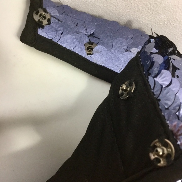 Anthropologie Leifsdottir Sequin Navy Top - Picture 5 of 9